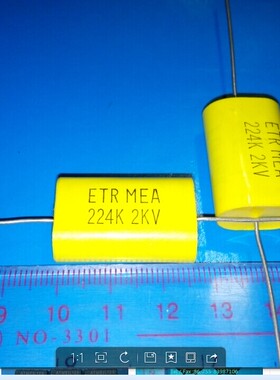 全新轴向薄膜电容 224 0.22uf 2000v