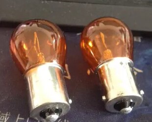 汽车琥珀色转向灯泡 1141 2409 1016 12V24V正脚歪脚单丝灯泡