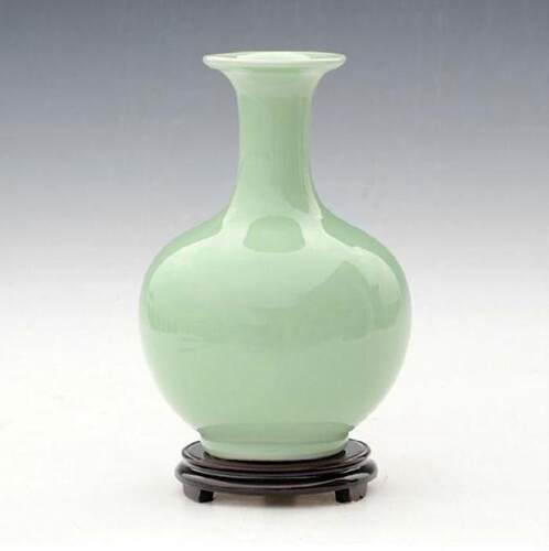 景德镇陶瓷器青釉仿古花瓶客厅家居装饰客厅电视柜工艺品摆件赏瓶 - 封面