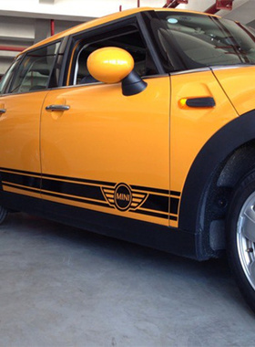 包邮迷你个性车身腰线宝马MINI车身贴线条定制版先锋派车门侧边贴