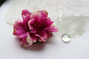 水墨音色 汉服簪花发饰/发簪DIY材料 7*8CM绢花 杜若 6色入