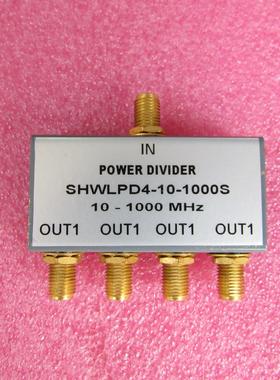 10-1000MHz 1W SMA RF 射频同轴 4路 一分四功分器 频率可定制