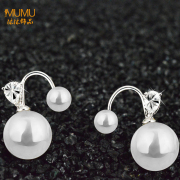 Mu-Mu-jewelry earrings love Jacob Korea fashion earrings hypoallergenic earrings Pearl Earring-like temperament 973