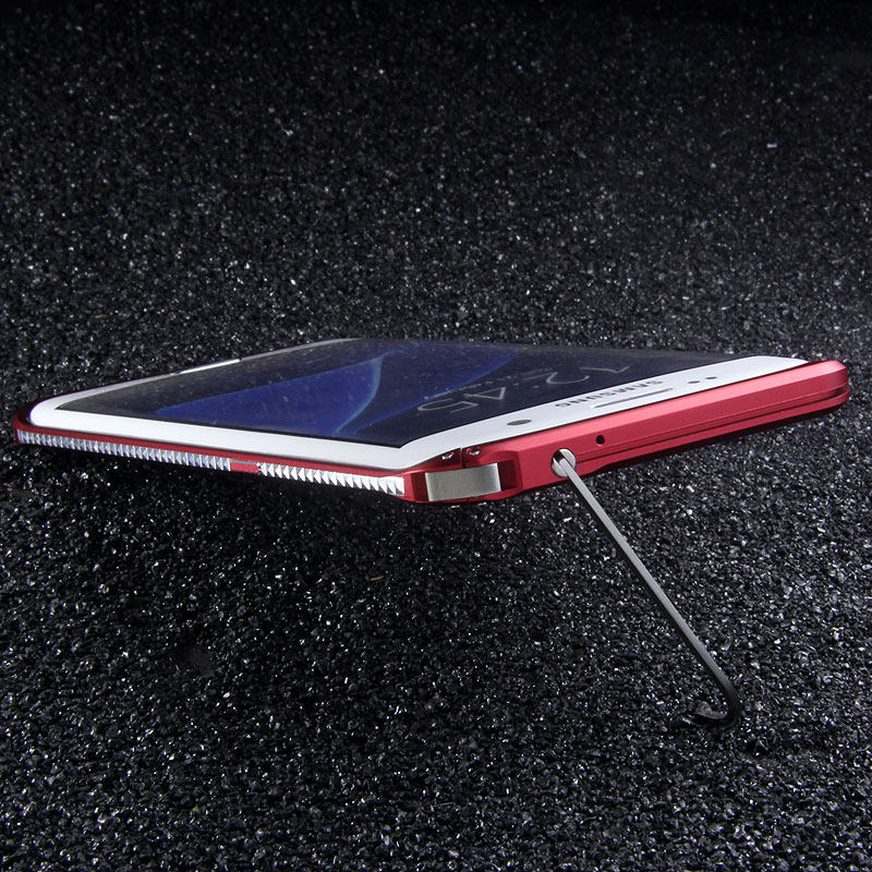 iMatch Slim Light Aluminum Metal Shockproof Bumper with Kickstand for Samsung Galaxy S7 Edge G9350 & S7 G9300
