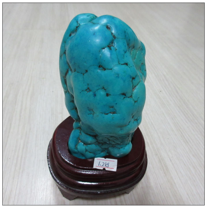 天然水晶绿松石摆件