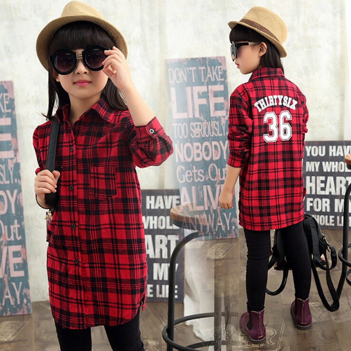 Chemise fille à manche longue - Ref 2085622 Image 1