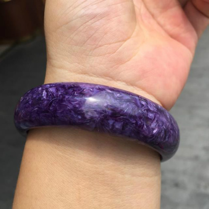 纯天然紫龙晶高档典雅风手镯