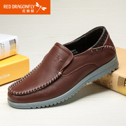 Red Dragonfly leather men's shoes, spring 2015 new genuine casual suede leather fashion men's shoes shoes