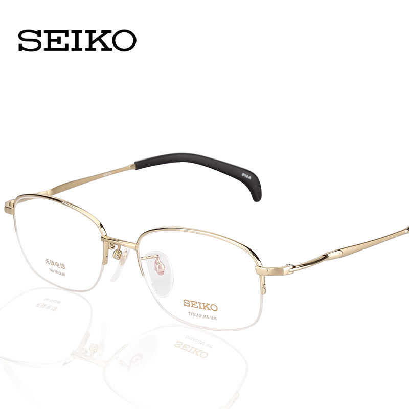 精工ht1034 大框 纯钛眼镜框 近视眼镜男款眼镜架 超轻大脸镜框