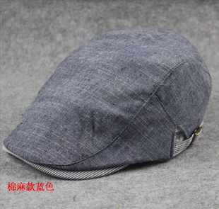 春夏新款薄款透气鸭舌帽夏天男士贝雷帽英伦风复古导演帽画家帽潮