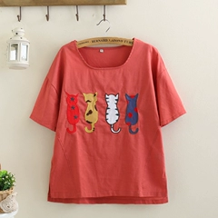 2018 quần mới size lớn cho nữ chất béo mm mùa xuân và mùa thu quần âu là quần lửng cotton mỏng 200 pounds áo sơ mi khoác ngoài nữ