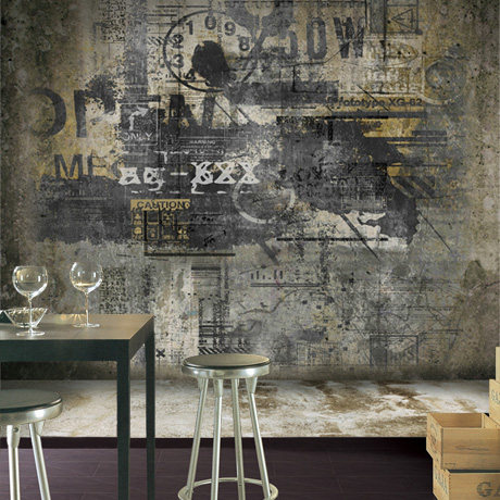 复古涂鸦无缝壁纸咖啡客厅个性休闲酒吧沙发背景墙纸大型壁画593