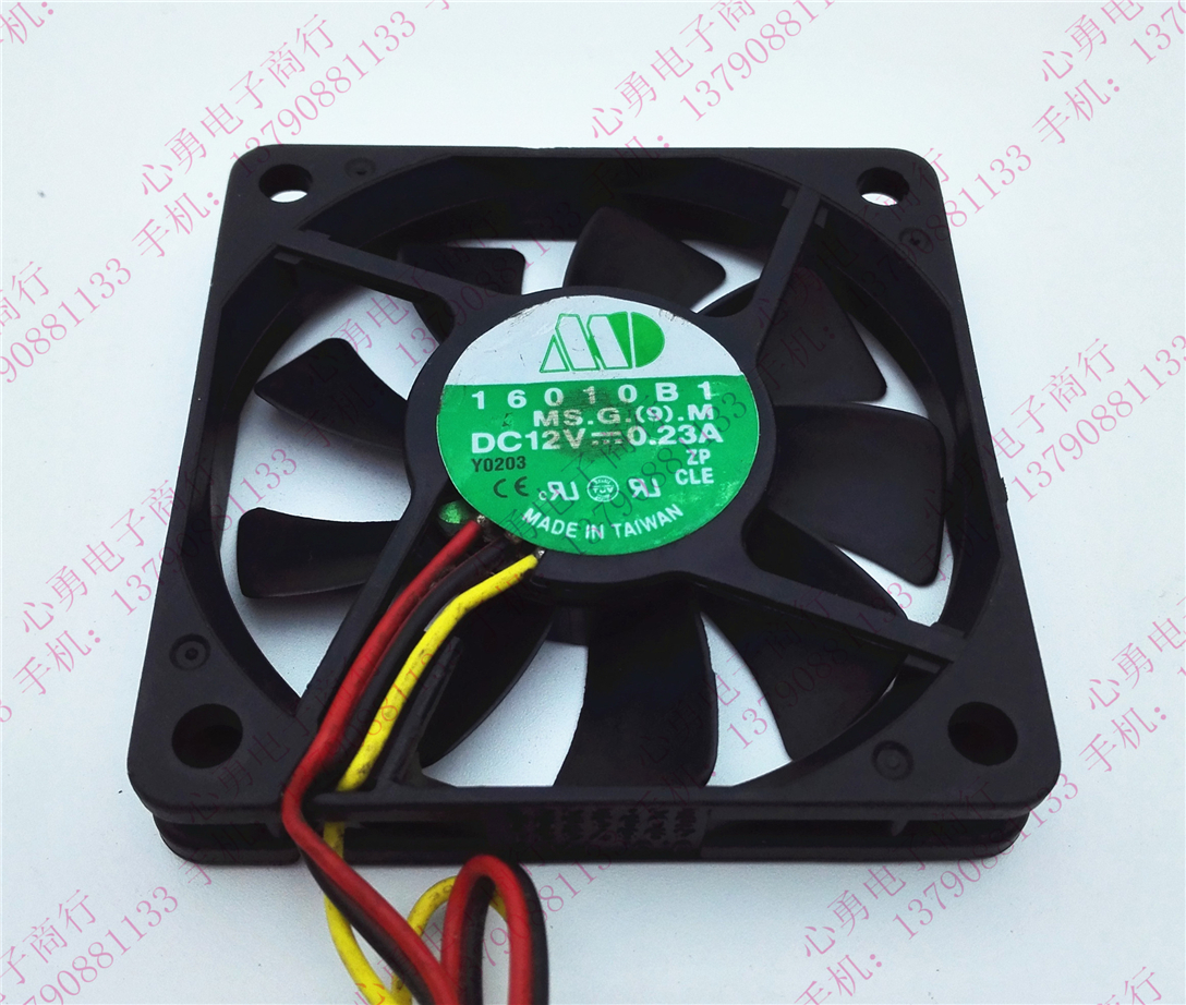 原装SUNON/建准散热轴承风扇 16010B1 DC12V 0.25A 6010 3线 静音