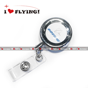 我爱飞行|波音BOEING飞行机组乘务登机证件卡金属易拉得挂扣挂绳