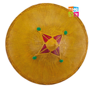 惠安女舞台道具街舞道具广场舞道具表演道具黄斗笠竹帽子竹斗笠