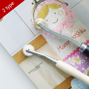 【可可家の工具】手工布艺DIY/外贸全钢齿式划布轮/压布轮/描线轮