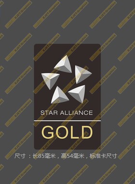 星空联盟民航个性矩形卡贴