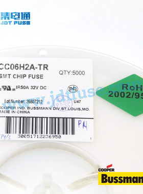 Bussmann一次性贴片保险丝0603体积CC06H2A-TR高温分断2A32V