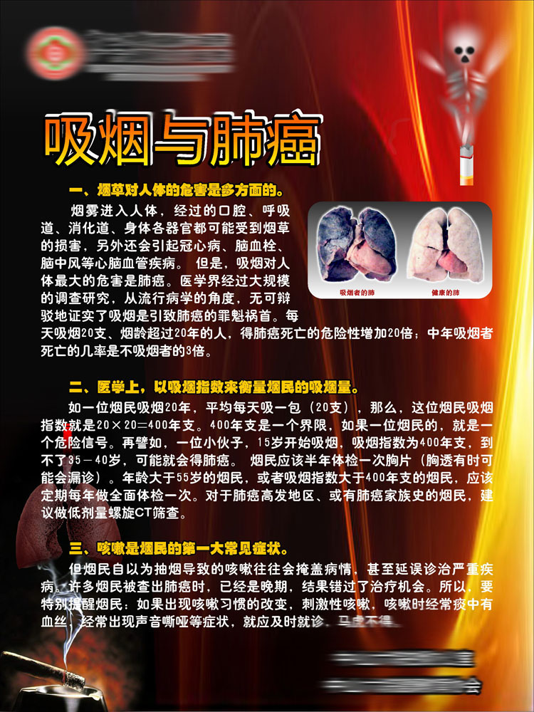 海报印制313展板素材12抽烟危害与肺公益海报