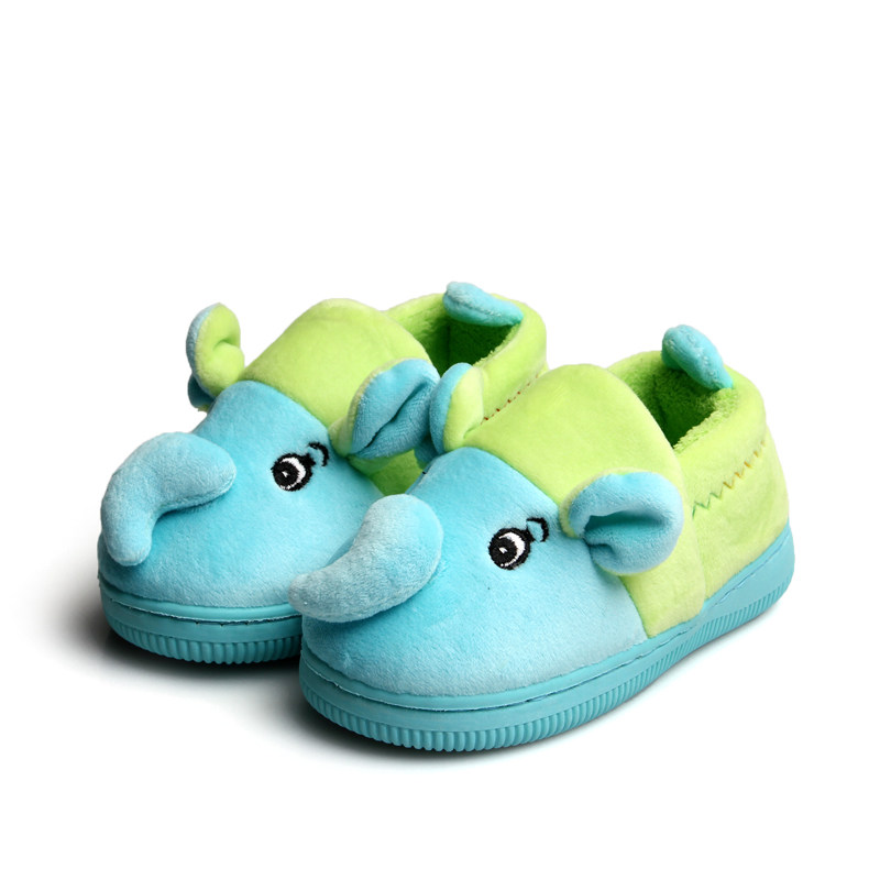 Pantoufles enfants en suède pour hiver - semelle caoutchouc - Ref 986446 Image 1