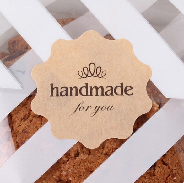 包邮360贴/花边圆形牛皮纸封口贴纸handmade for you烘培礼品装饰使用感如何?