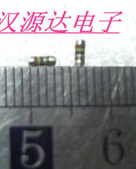 贴片色环圆柱电阻0204 2.4R 2R4 1% 50PPM 1/2W MMA02040C2408FB