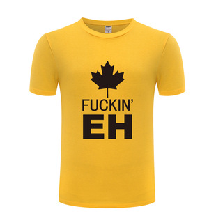 Canada 纯棉T恤 2017外贸男式 T恤 欧码 男士 短袖 Fuckin