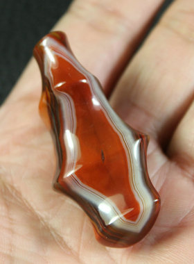 天然宣化战国红玛瑙竹节吊坠