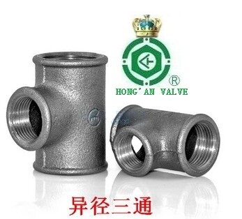 镀锌异径变径内螺纹三通DN15DN20DN25DN32DN40DN50DN65DN80DN100