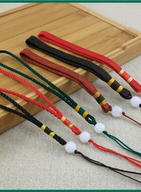 手工编织手把件玉吊弹弓防脱绳