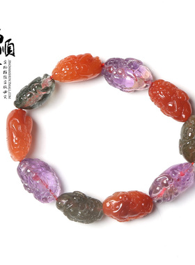 天然水晶金蟾男女款生日礼物佛头