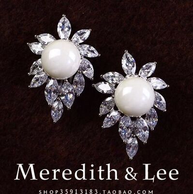 meredithlee韩国花叶礼服珍珠