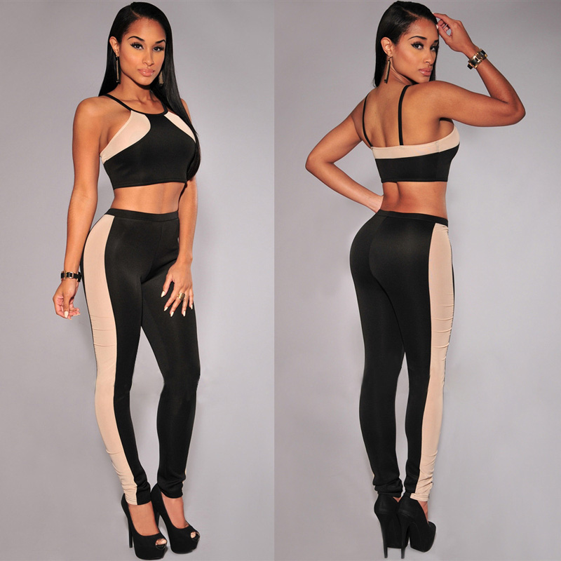 ebay selling European and American club clothing sexy halter nightclub Luyao tight package hip jumpsuit piece fitted