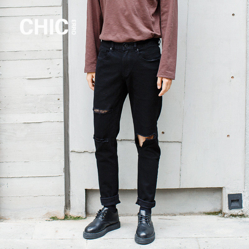 Jeans pour adolescent coupe droite CHICERRO pour automne - Ref 1462033 Image 1