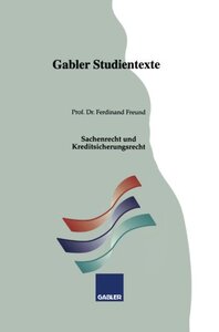 【预售】Sachenrecht Und Kreditsicherungsrecht