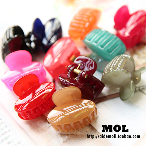 韩国进口糖果色椭圆形发抓抓夹