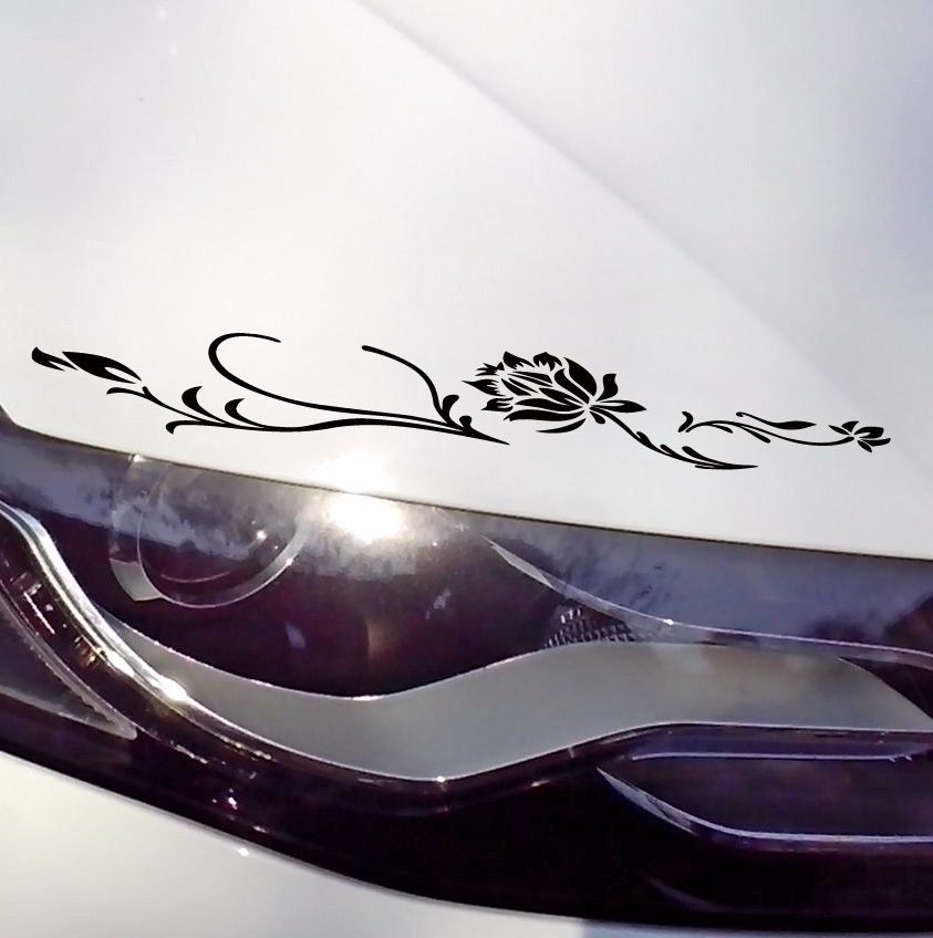 莲花灯个性反光机盖贴汽车