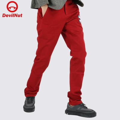DEVIL NUT 潮牌 恶魔  骨头休闲 女式  直筒裤 BIB  ATH