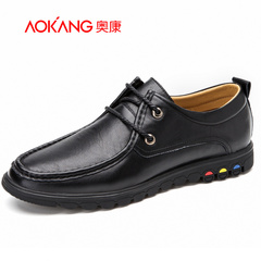 Aucom 2015 men new men's everyday comfort men's shoes casual shoes leather soft leather head strap