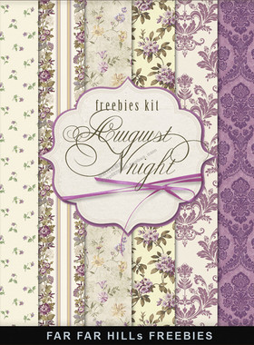 P0059高清PS设计素材欧美复古浪漫紫色花朵碎花墙纸背景300DPI