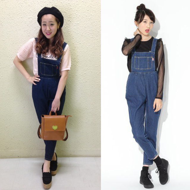 日单 2024秋季新款水洗弹力萝卜小脚牛仔背带裤 显瘦