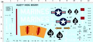 天地模型 模型标志水贴纸 1/48 美军 UH-1 huey 休伊战斗直升机