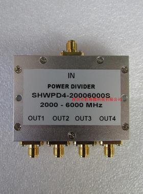2000-6000MHz 10W SMA RF 射频同轴 一分四功分器 频率可定制