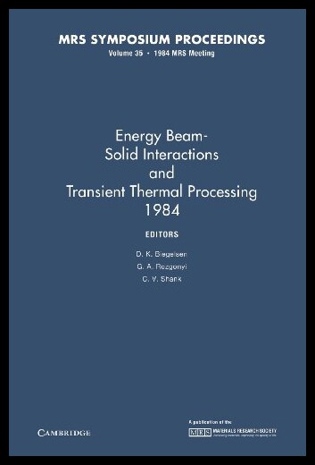 【预售】Energy Beam-Solid Interactions and Transient Ther