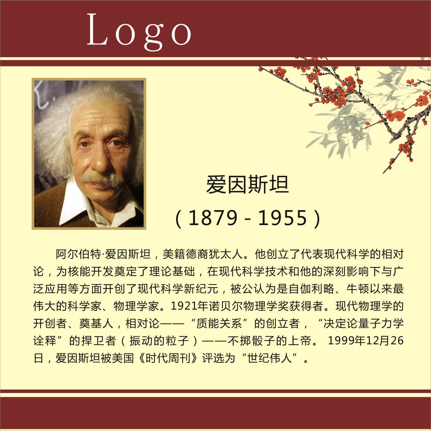 735海报展板716校园文化中外名人科学家简介爱因斯坦