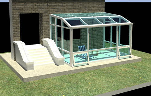 邦梵门窗全屋定制阳台楼顶走廊露台花园铝合金阳光房,遮阳阳光房