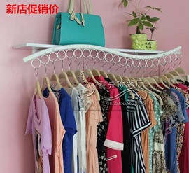 服装衣架展示架墙壁侧挂吊环架服装店铺装修铁架子女装童装店货架