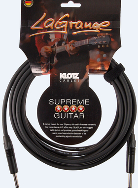 德国KLOTZ电吉他线 6.5大二芯 2极6.35屏蔽降噪线 La Grange