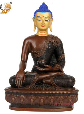 纯铜摆件尼泊尔密宗三宝佛