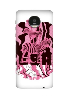 紫色斑马树枝圆形动物MotoZ/ZPlayMods背壳模块磁吸式手机壳